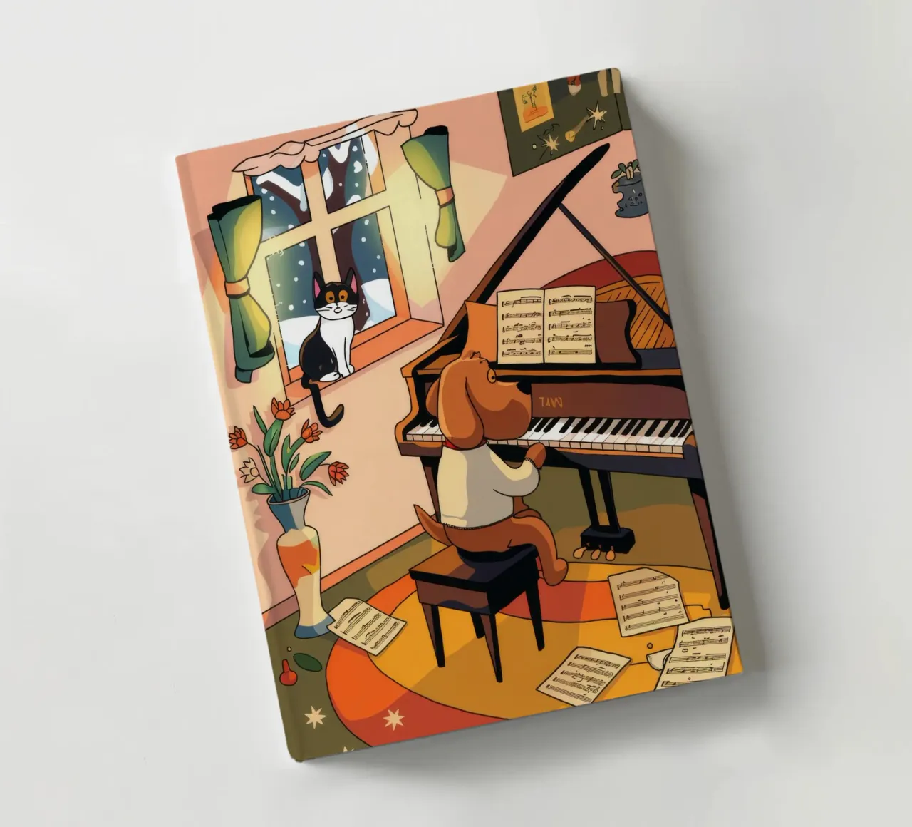 Melodic Harmony Haven notebook by Timeless Huse