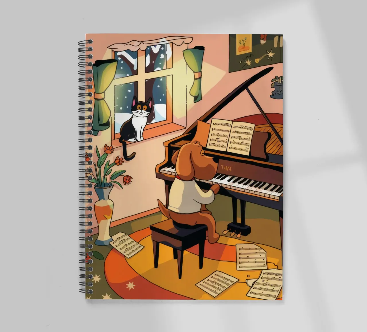 Melodic Harmony Haven spiral notebook by Timeless Huse