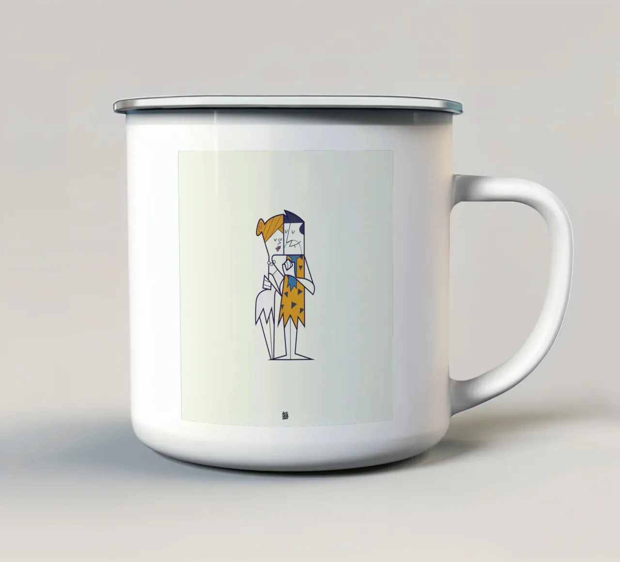 Love age tazza in smalto da Ale Giorgini