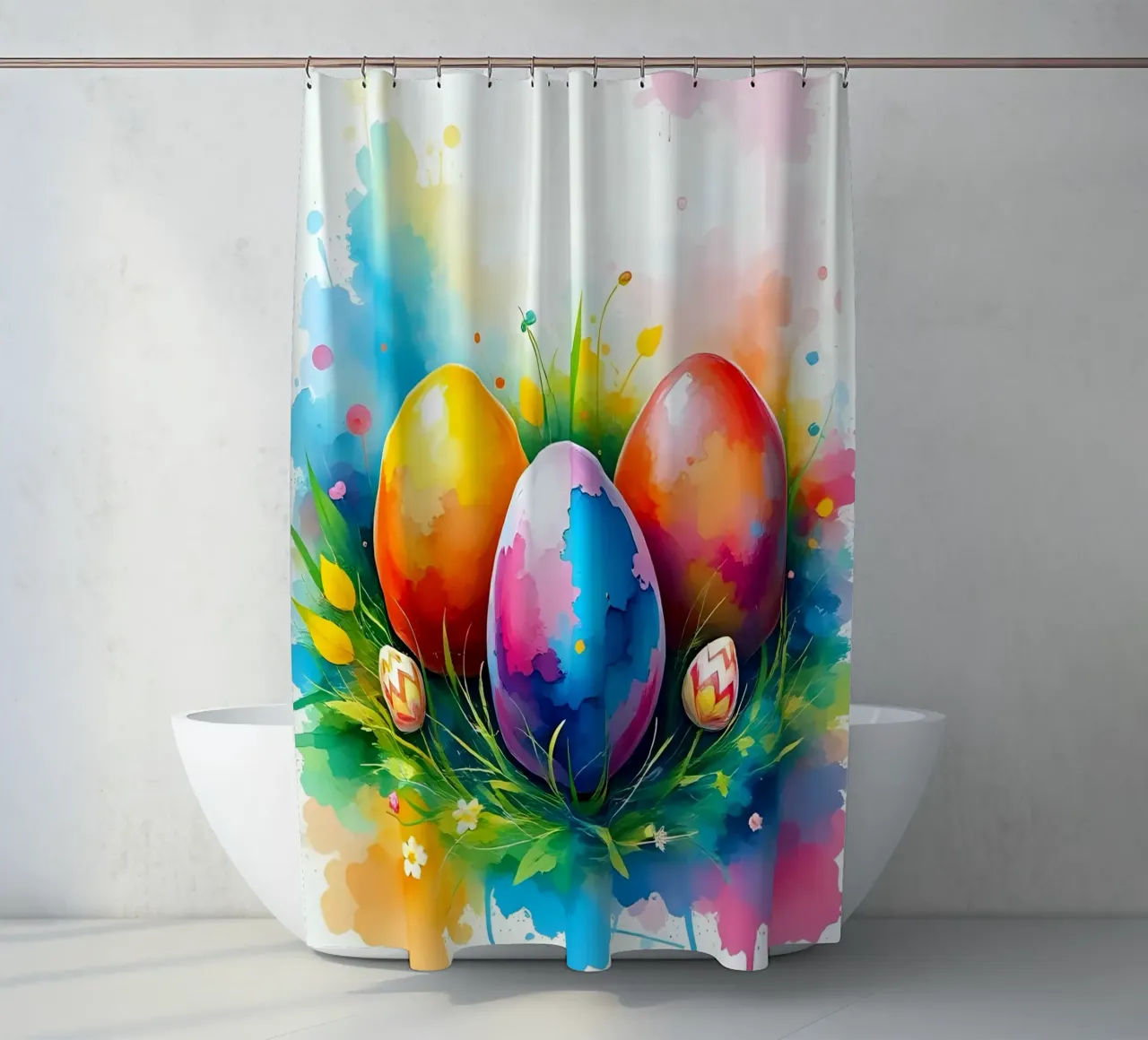 Easter_style_A_4 shower curtain by Farb- und Blütenzauber by LK
