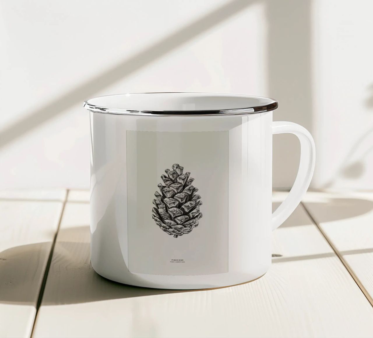 Pinecone tazza in smalto da Flora & Fauna