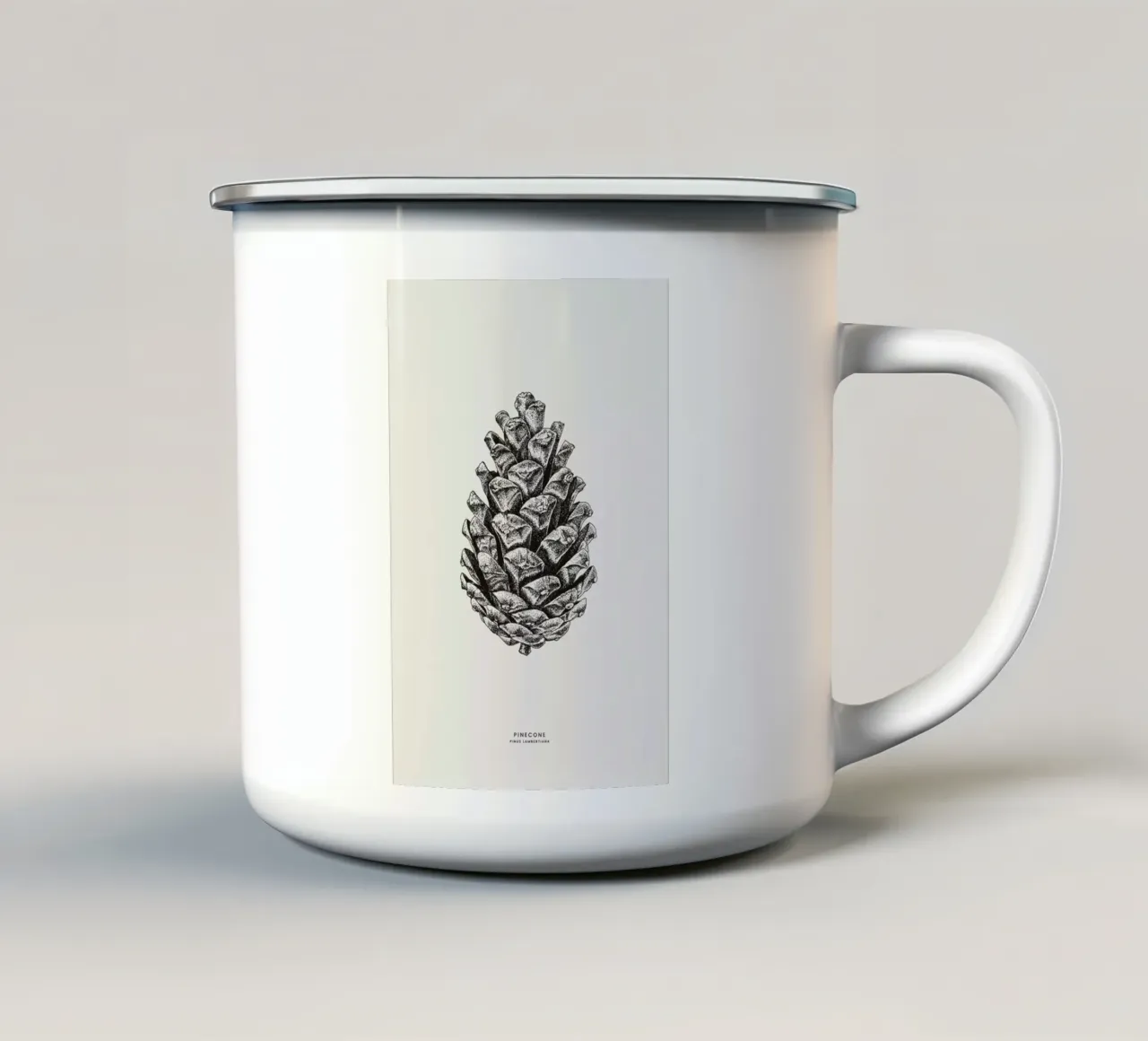 Pinecone enamel mug by Flora & Fauna