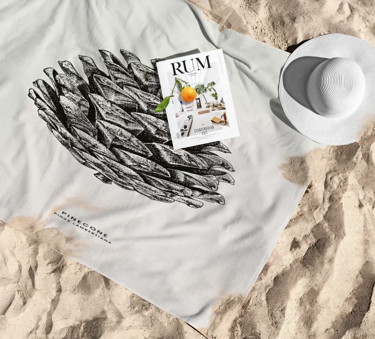 Pinecone strandhanddoek van Flora & Fauna