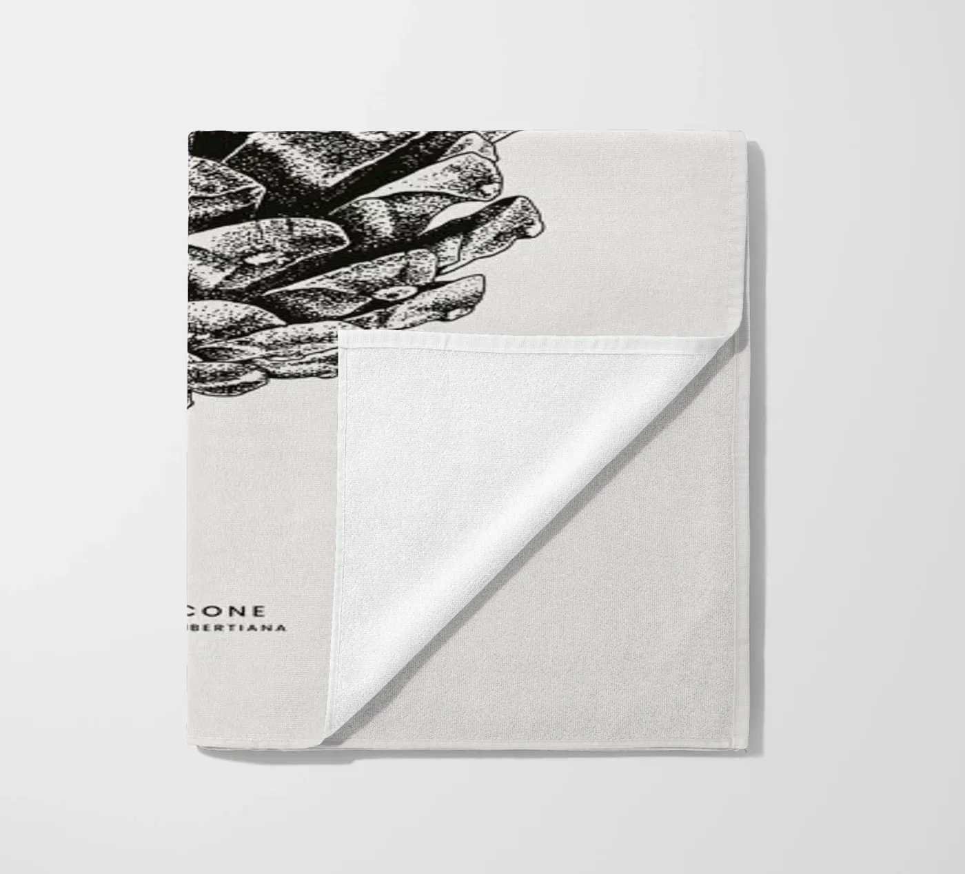 Pinecone beach towel by Flora & Fauna
