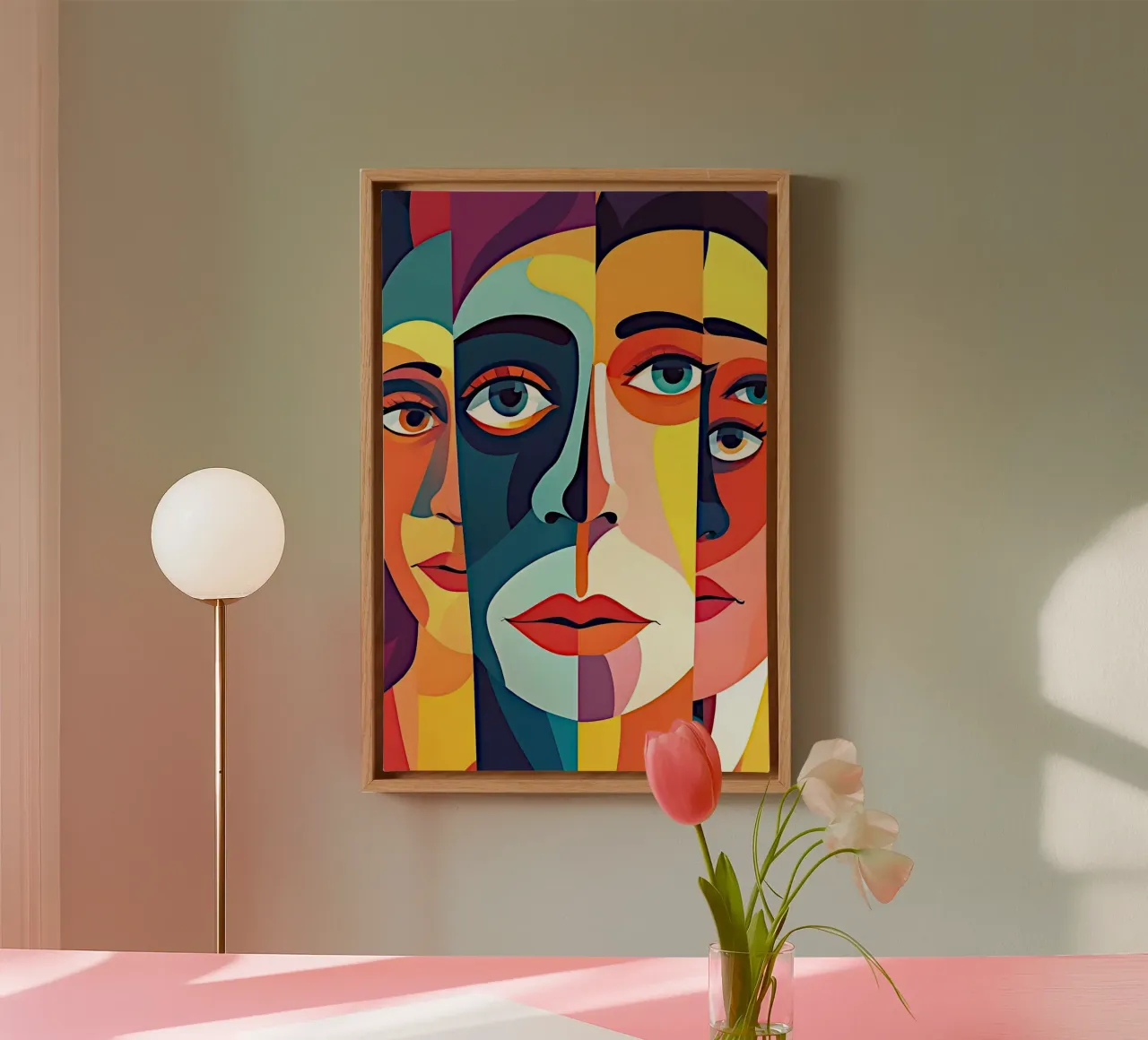 People1036 tela con Cornice a cassetta da WALLART-Peter Lorenz