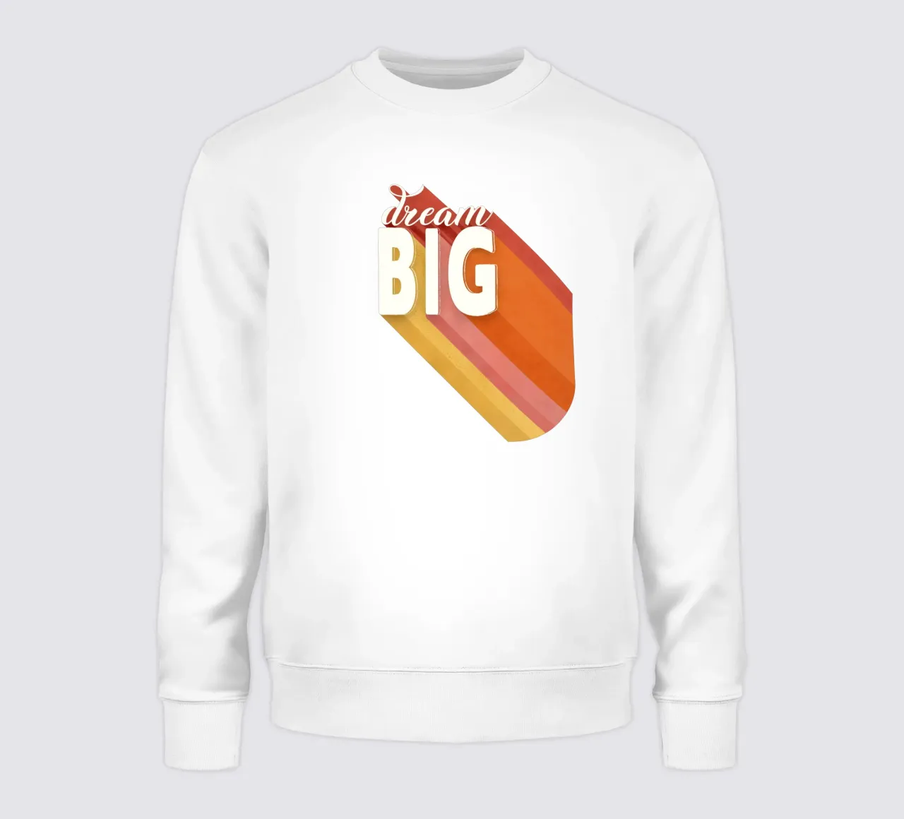 Dream Big Retro Typography - Citation de motivation audacieuse sweat de showmemars