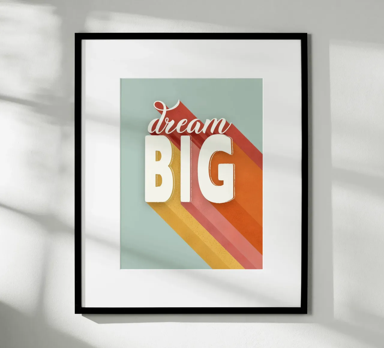 Dream Big Retro Typography - Citation de motivation audacieuse poster de showmemars