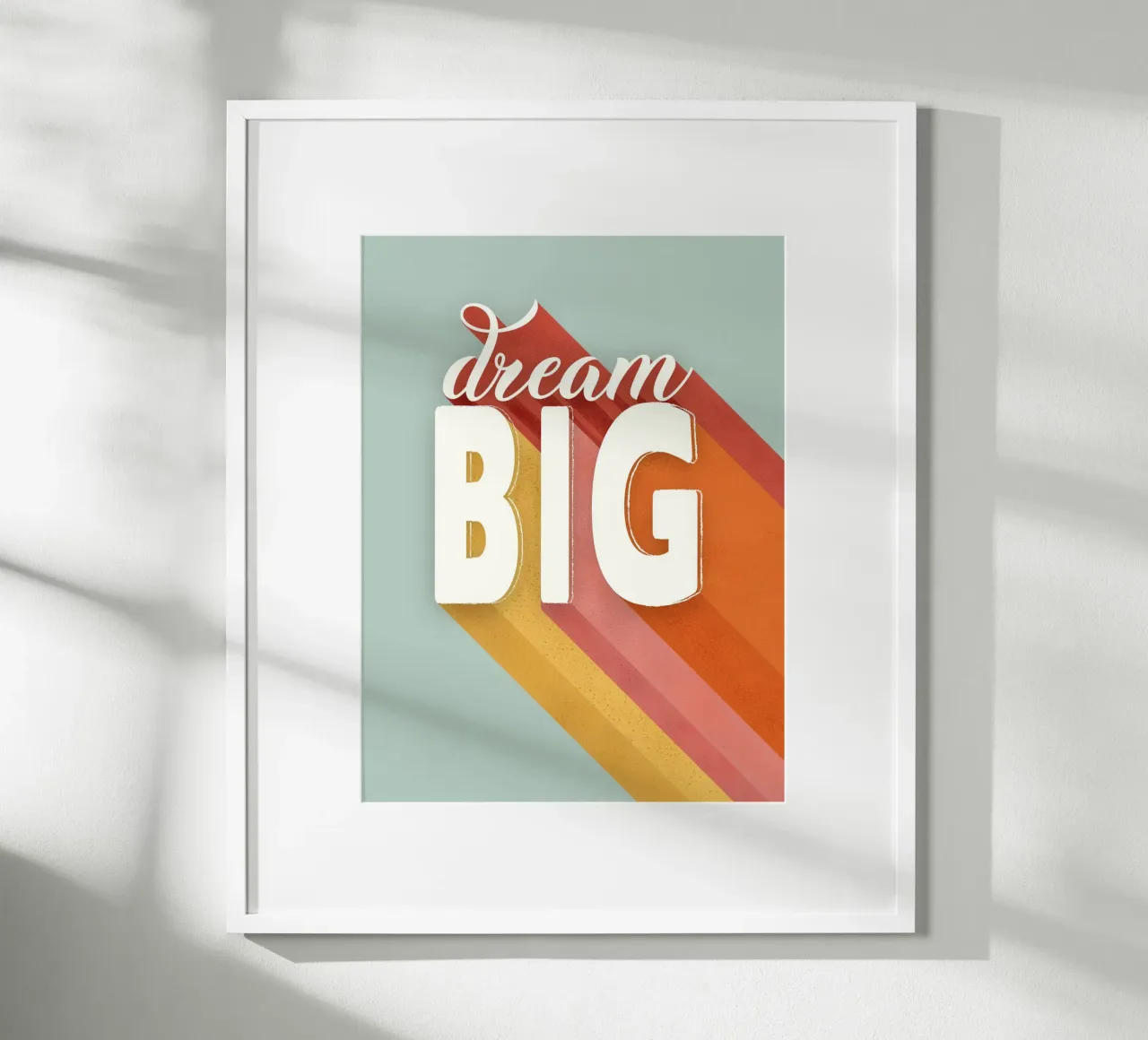 Dream Big Retro Typography - Citation de motivation audacieuse poster de showmemars
