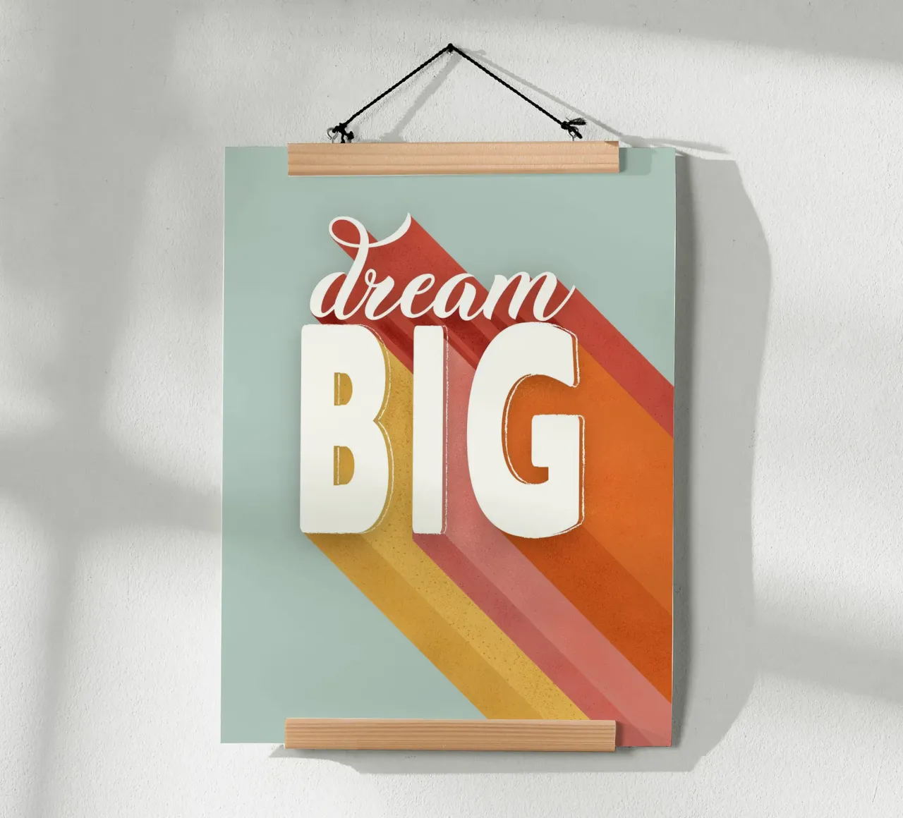 Dream Big Retro Typography - Citation de motivation audacieuse poster de showmemars