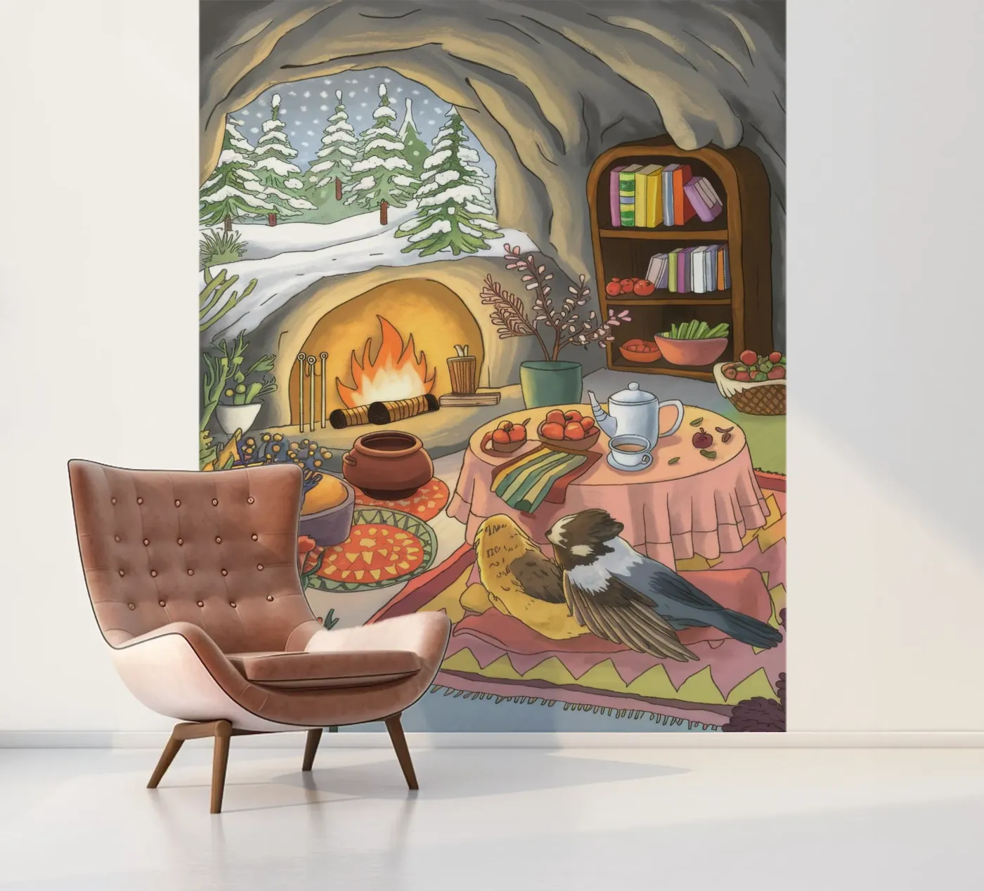 Winterhaard sereniteit fotobehang van Timeless Huse