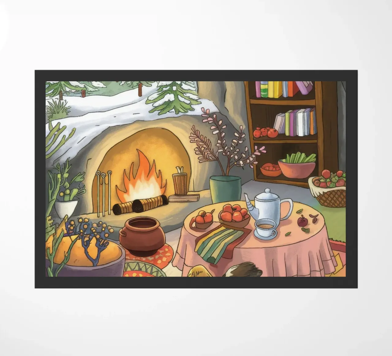 Winterhaard sereniteit deurmat van Timeless Huse