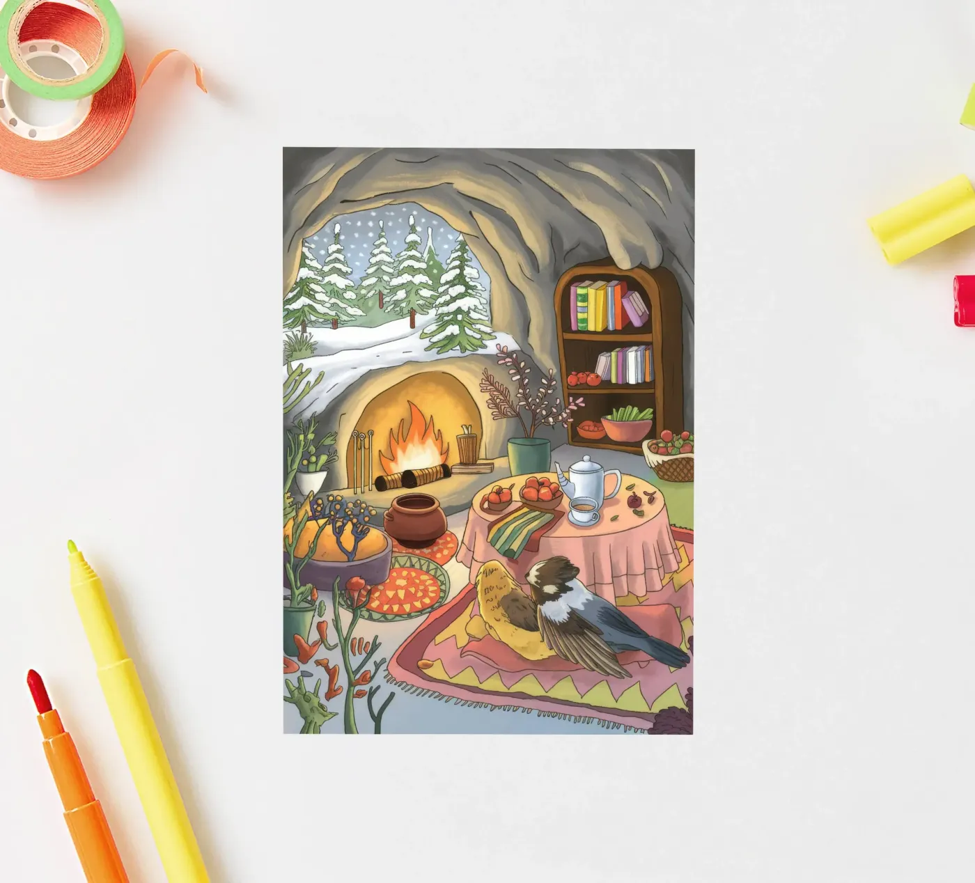 Winterhaard sereniteit sticker van Timeless Huse