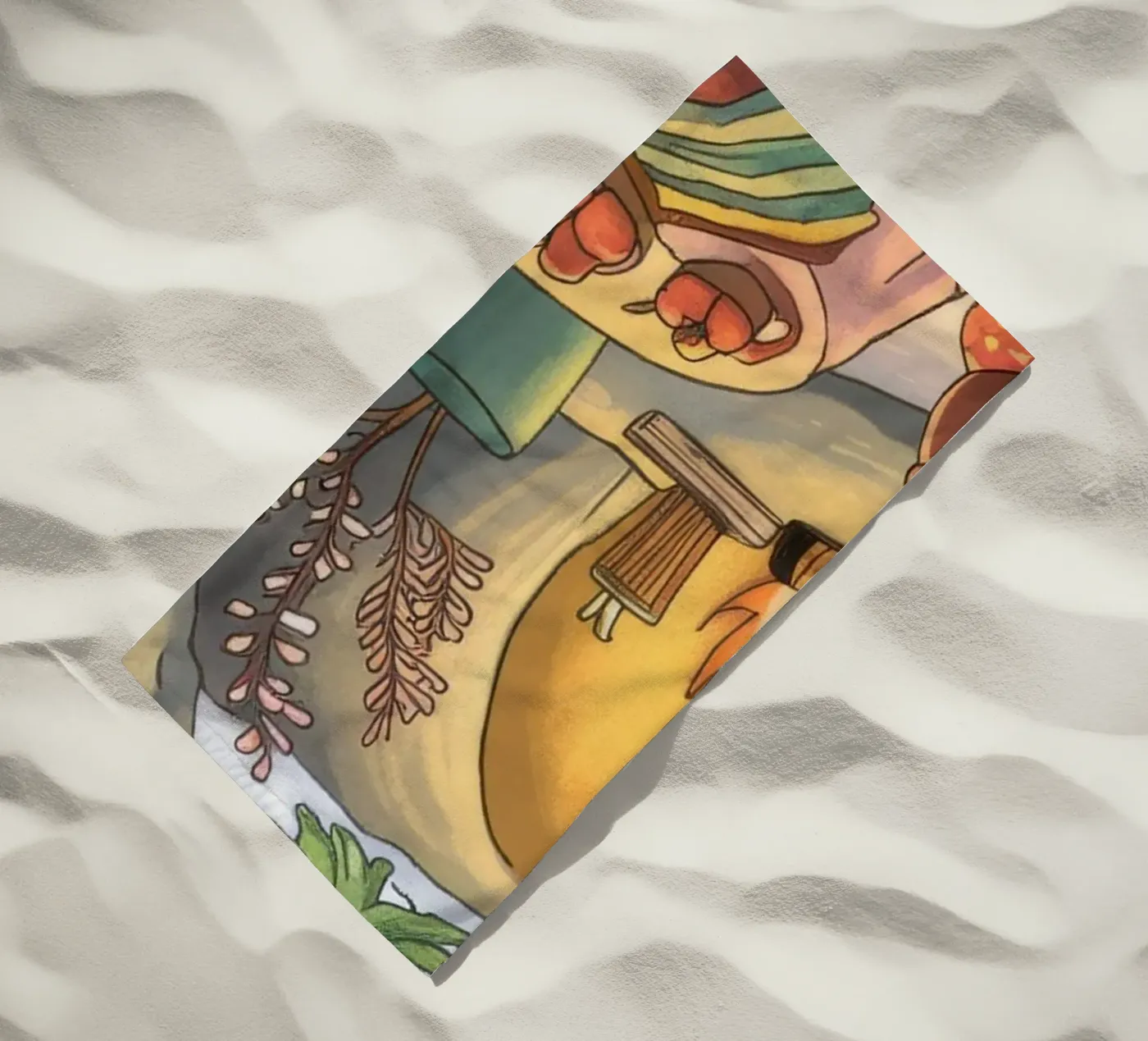 Winterhaard sereniteit strandhanddoek van Timeless Huse