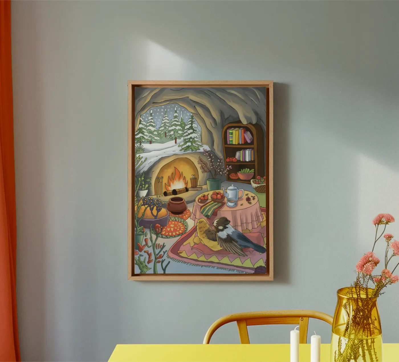 Winterhaard sereniteit canvas van Timeless Huse