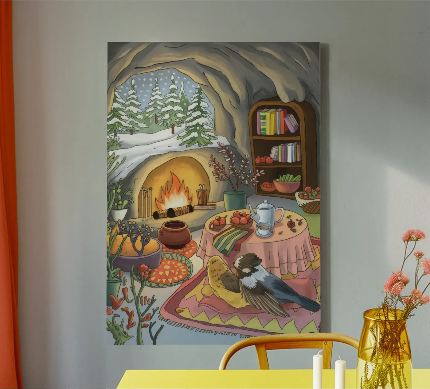 Winterhaard sereniteit canvas van Timeless Huse