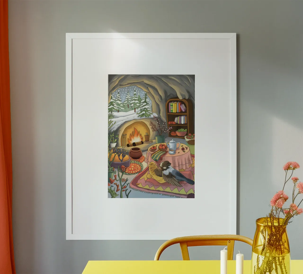 Winter Hearth Serenity poster by Timeless Huse