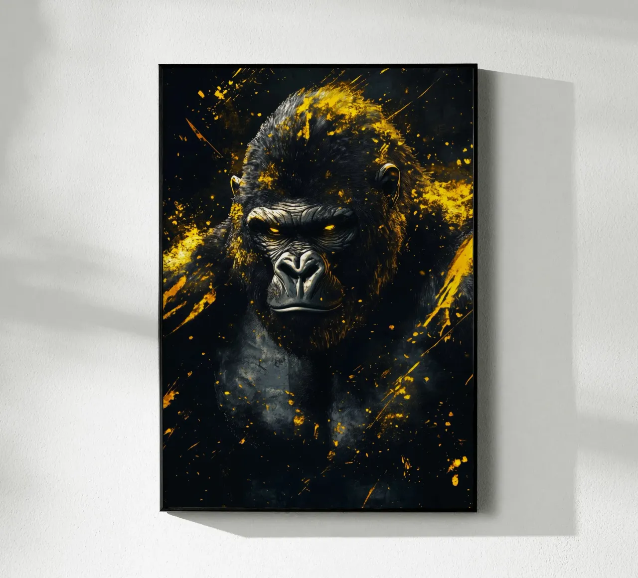 Golden gorilla plexiglass da Justyna Jaszke JBJart