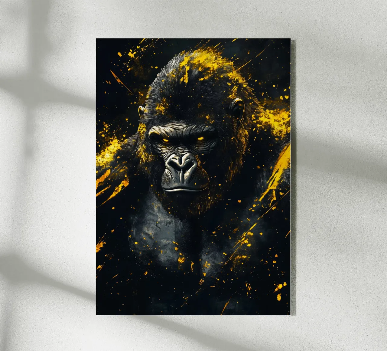Golden gorilla plexiglass da Justyna Jaszke JBJart