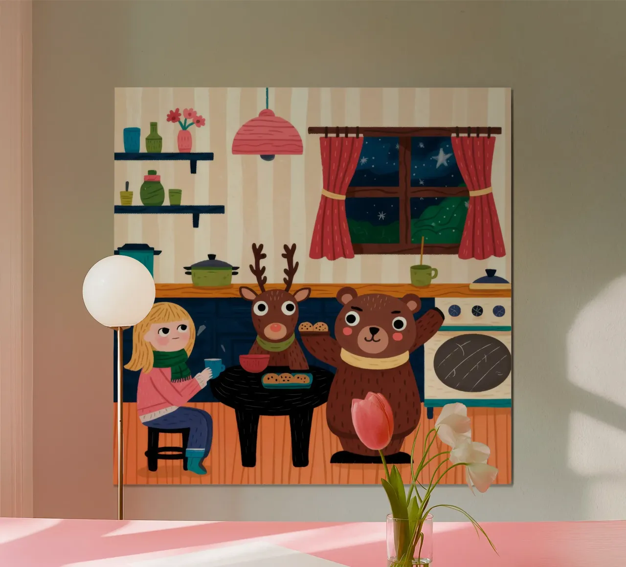 Delizia in cucina per le feste poster con telaio in alluminio da Timeless Huse