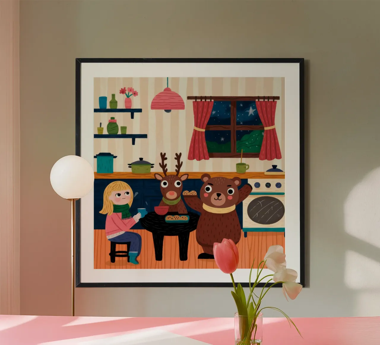 Delizia in cucina per le feste poster con telaio in alluminio da Timeless Huse