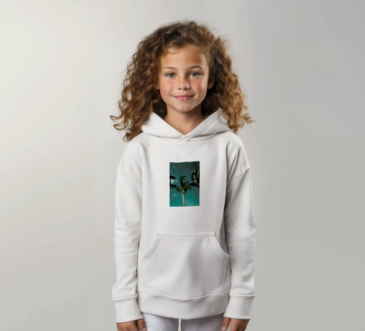 Tropical Palms felpa bambino con cappuccio da Sebastian Hilgetag