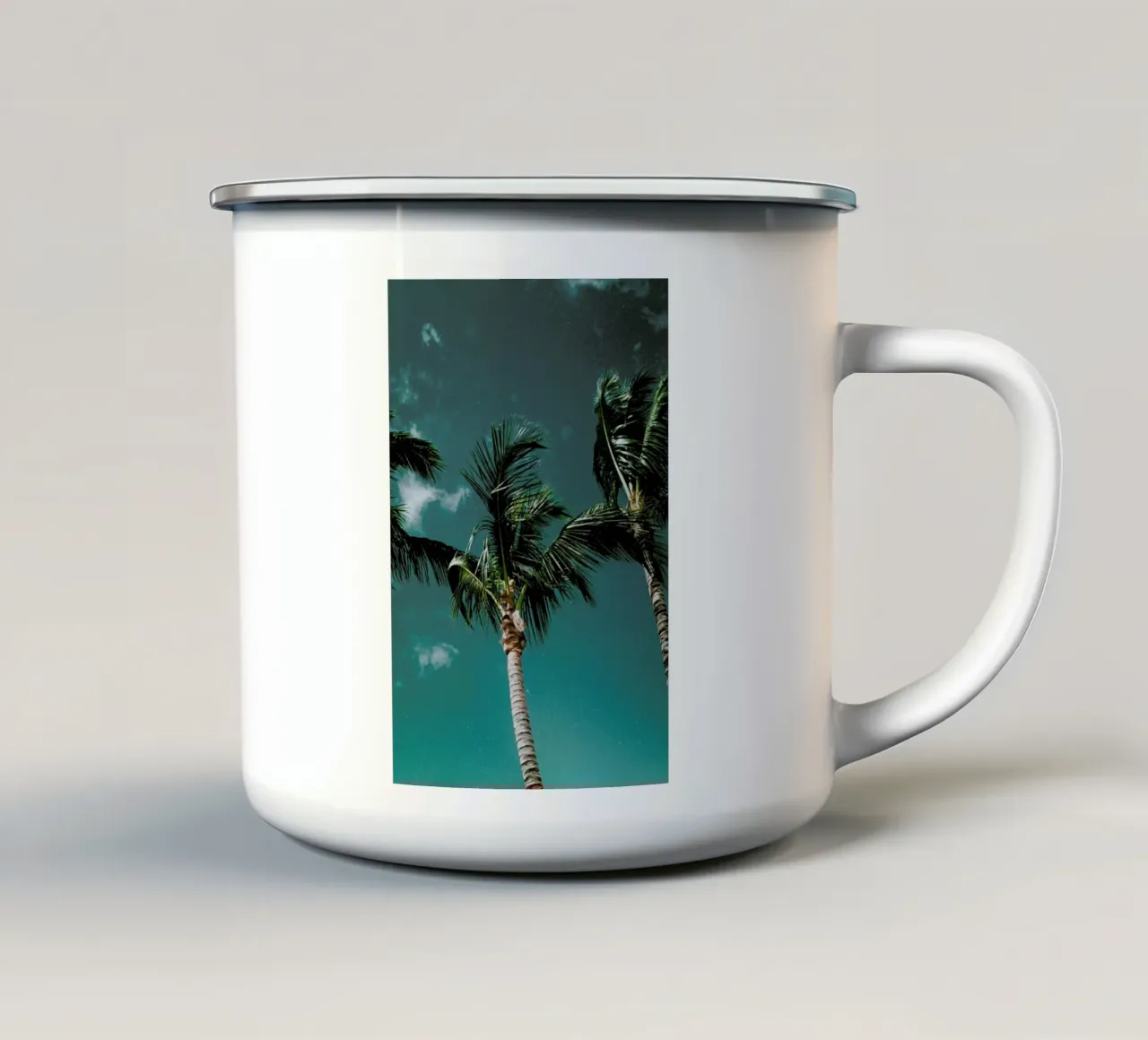 Tropical Palms tazza in smalto da Sebastian Hilgetag