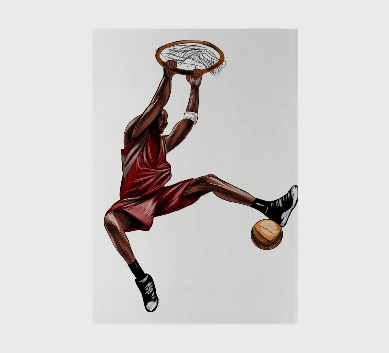 Abstrakter Basketballspieler Notizbuch von Adriano