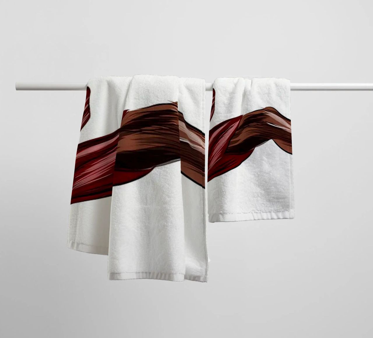 Abstract basketball player towel by Adriano