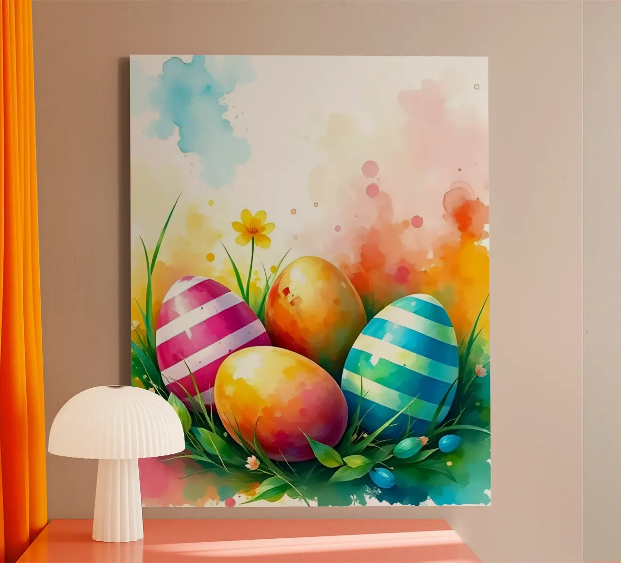Pascua_estilo_A_7 lienzo con Marco flotante de Farb- und Blütenzauber by LK