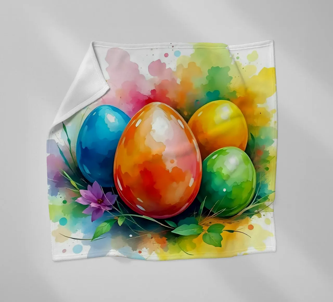 Easter_style_A_8 fleece blanket by Farb- und Blütenzauber by LK