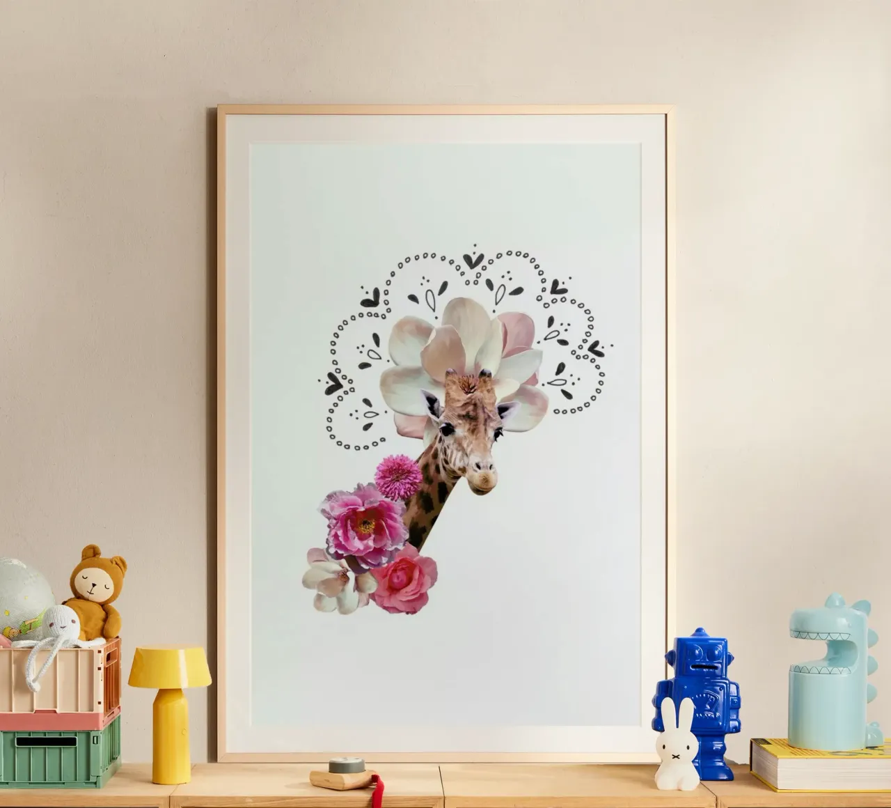 Giraffe Collage poster da Miles of Light