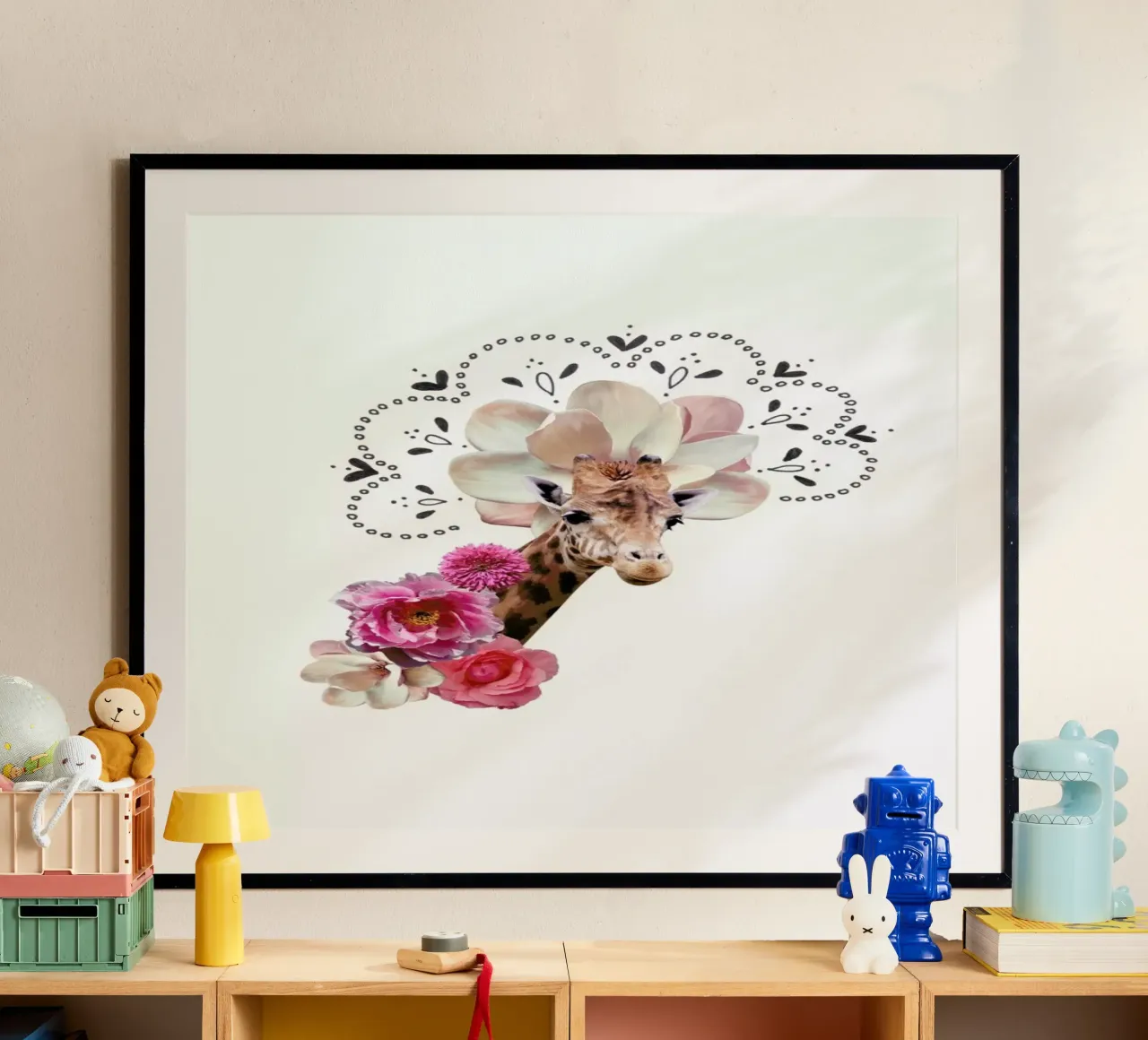 Giraffe Collage poster da Miles of Light