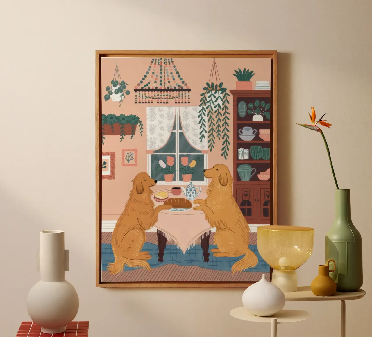 Gouden Thee Genade canvas met Baklijst van Timeless Huse