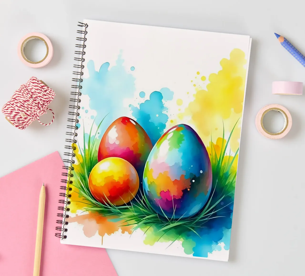 Easter_style_A_10 spiral notebook by Farb- und Blütenzauber by LK