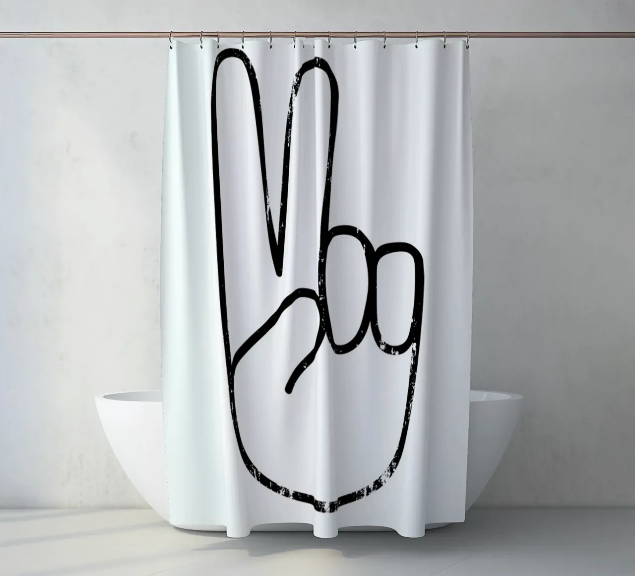 Peace Sign shower curtain by The Native State