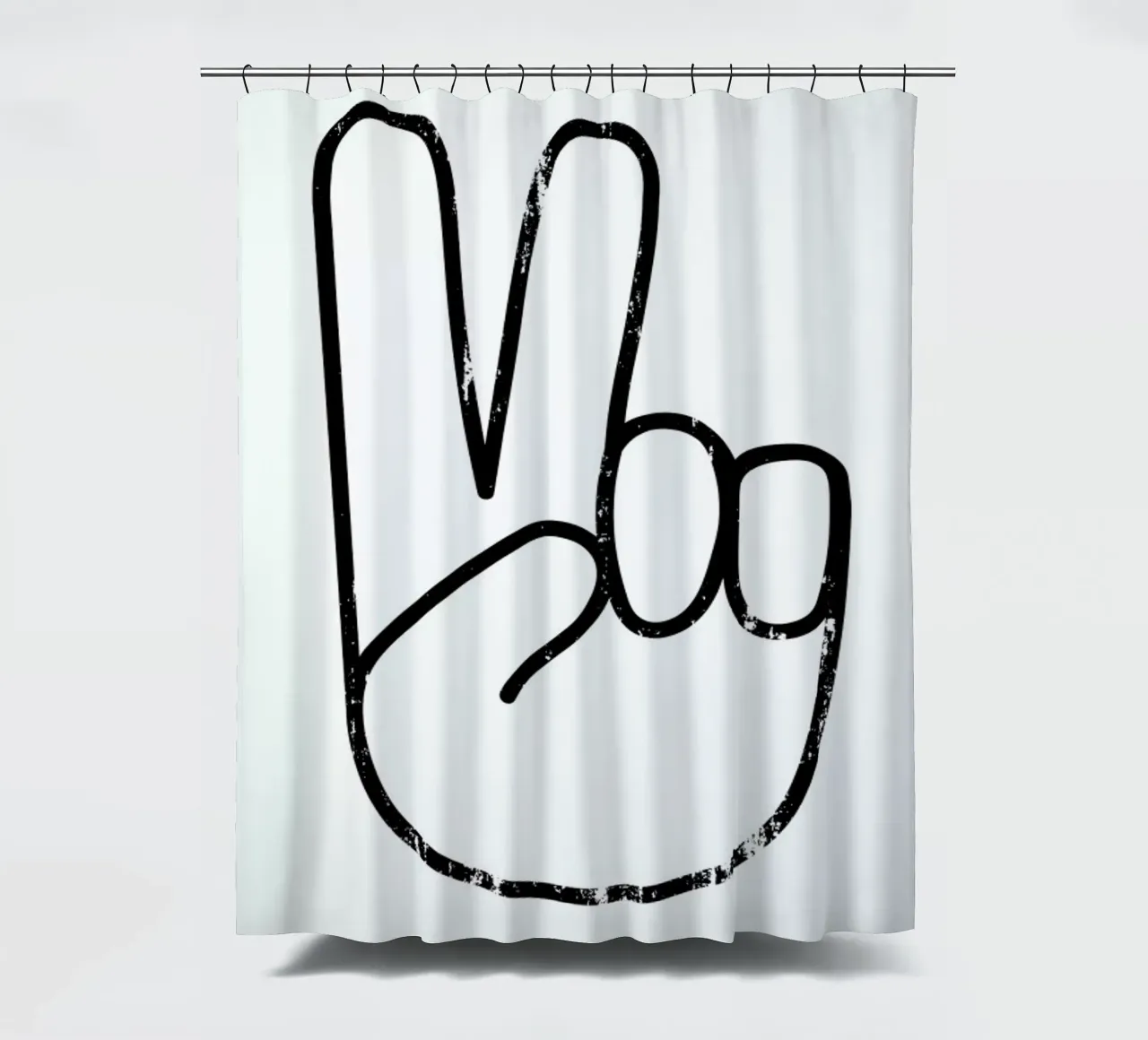 Peace Sign shower curtain by The Native State