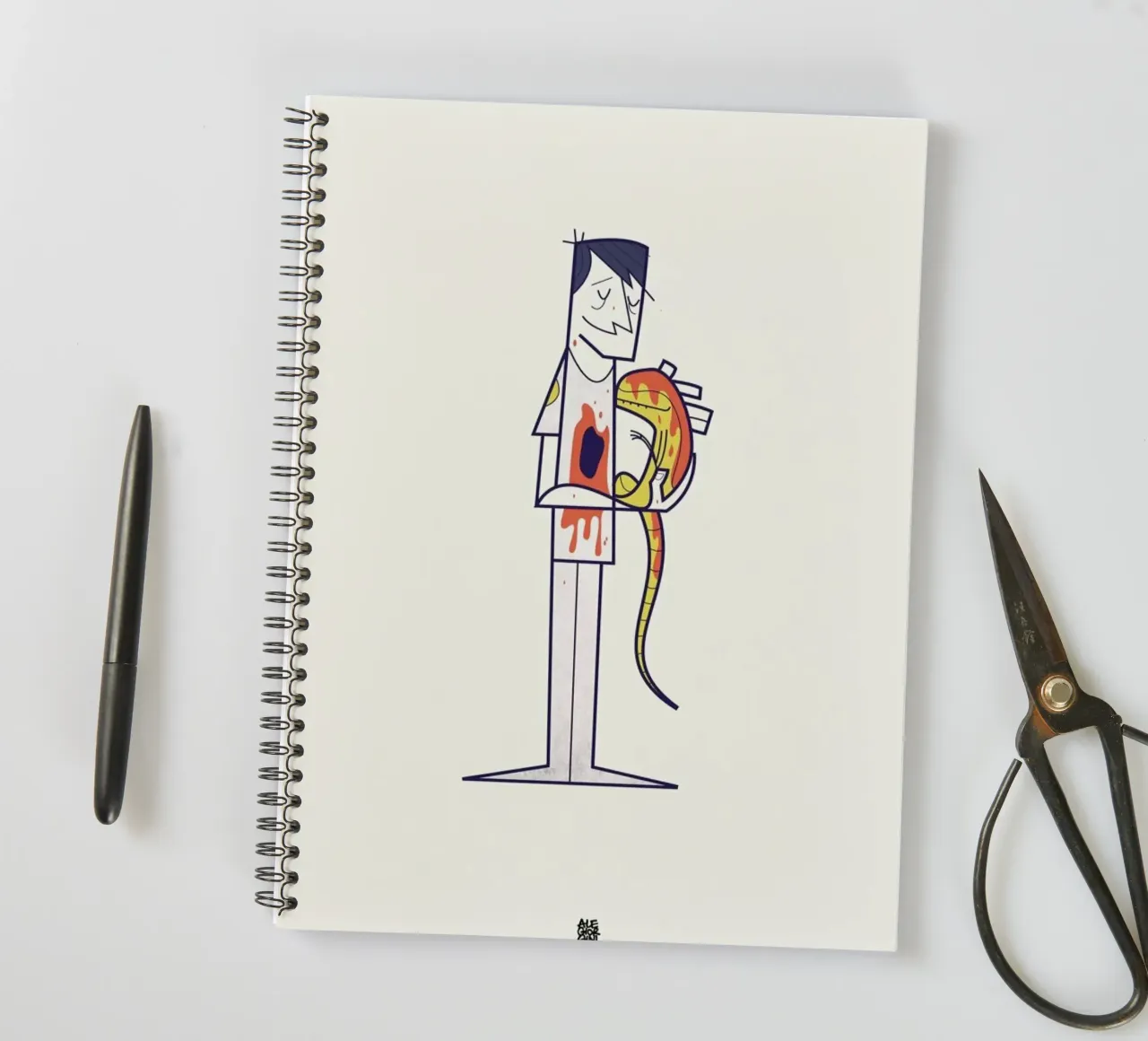 You are a part of me spiral notebook by Ale Giorgini