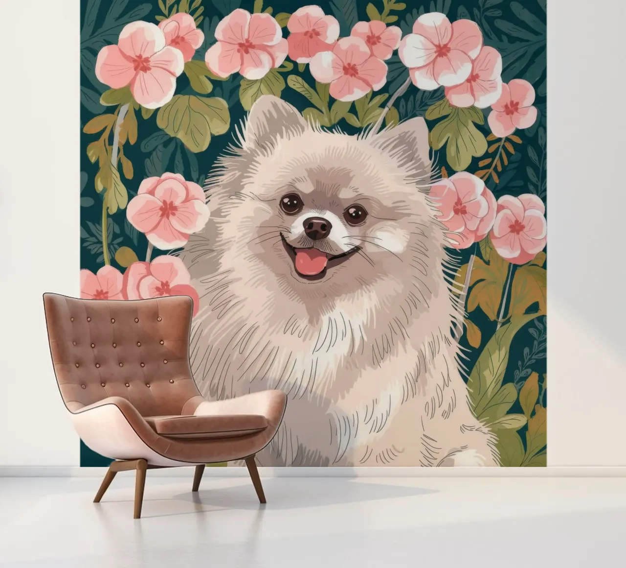 Blooming Canine Radiance photo wallpaper by Timeless Huse
