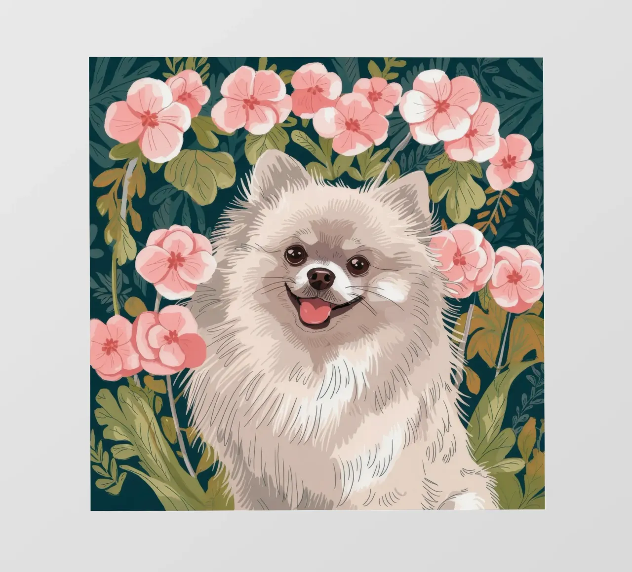 Blooming Canine Radiance photo wallpaper by Timeless Huse