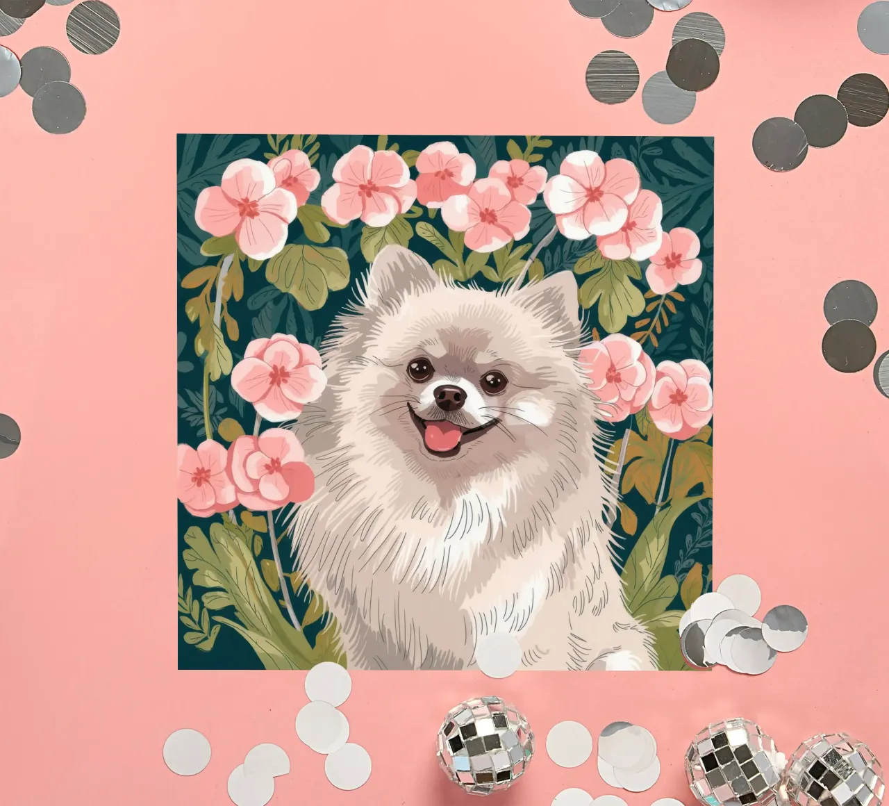 Blooming Canine Radiance sticker by Timeless Huse