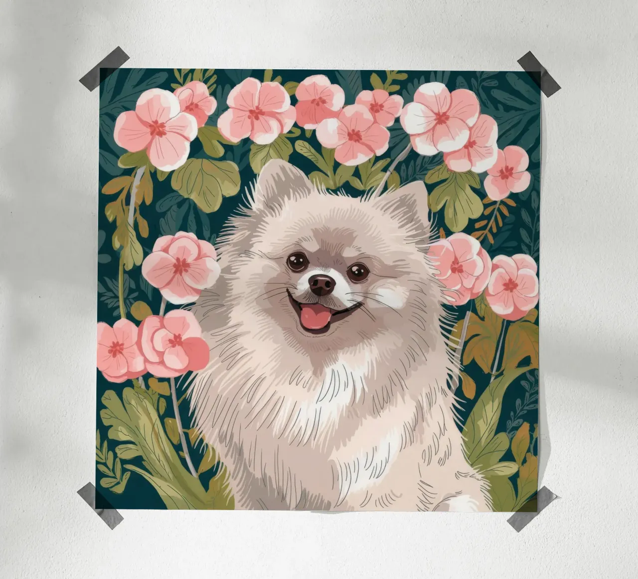 Radiosità canina in fiore carta hahnemühle da Timeless Huse