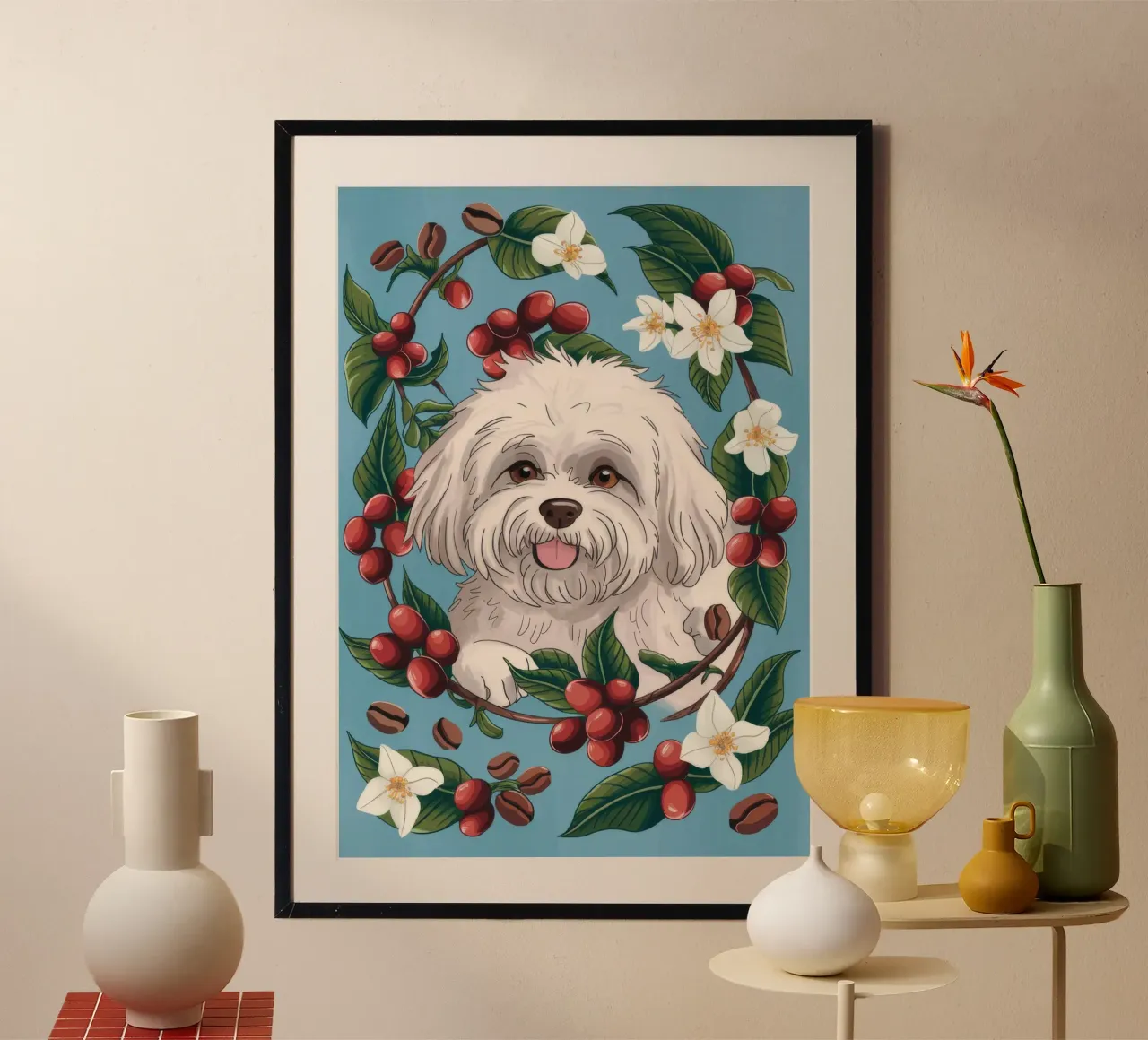 Corona di eleganza poster con telaio in legno da Timeless Huse