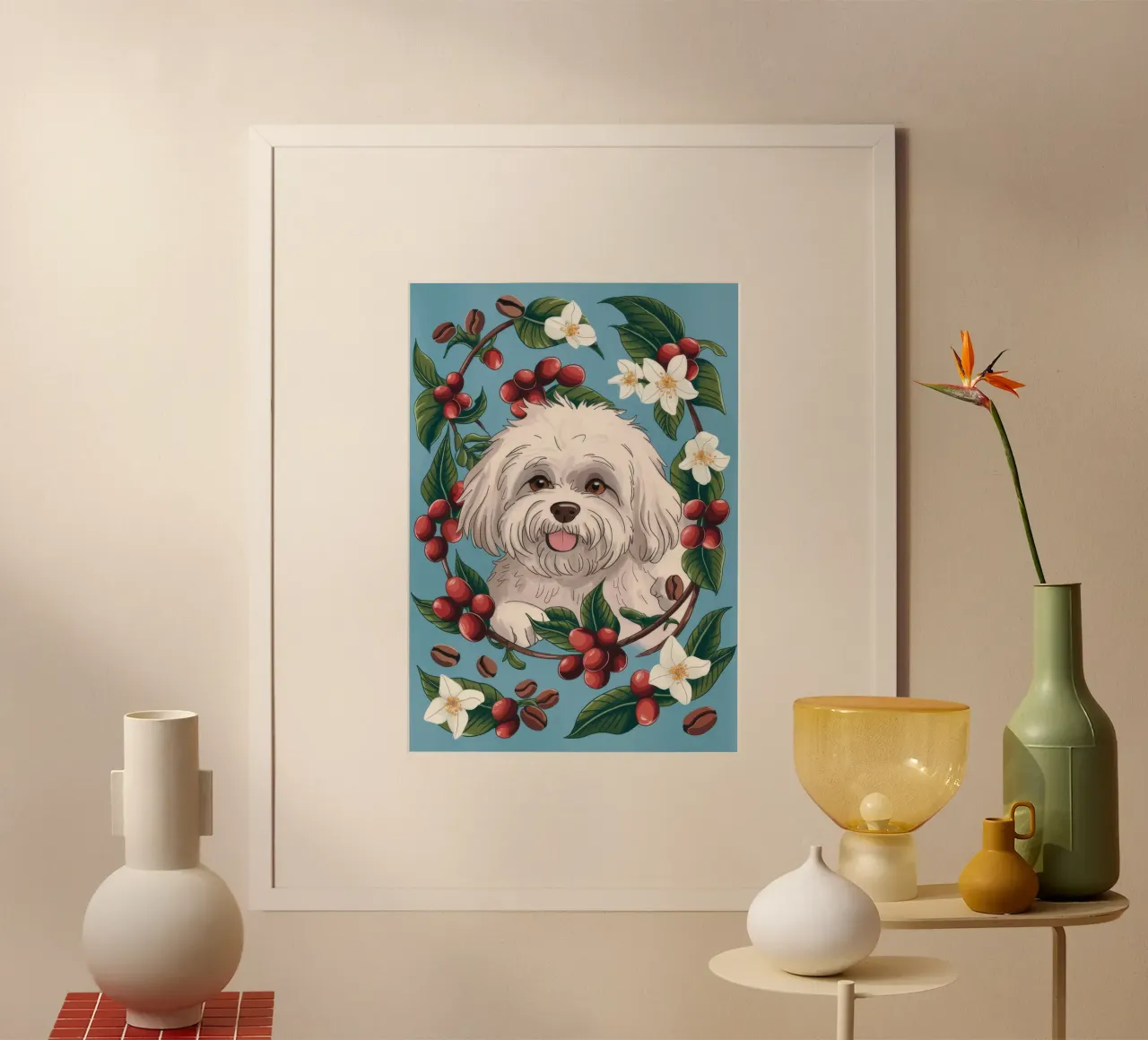 Corona di eleganza poster con telaio in legno da Timeless Huse