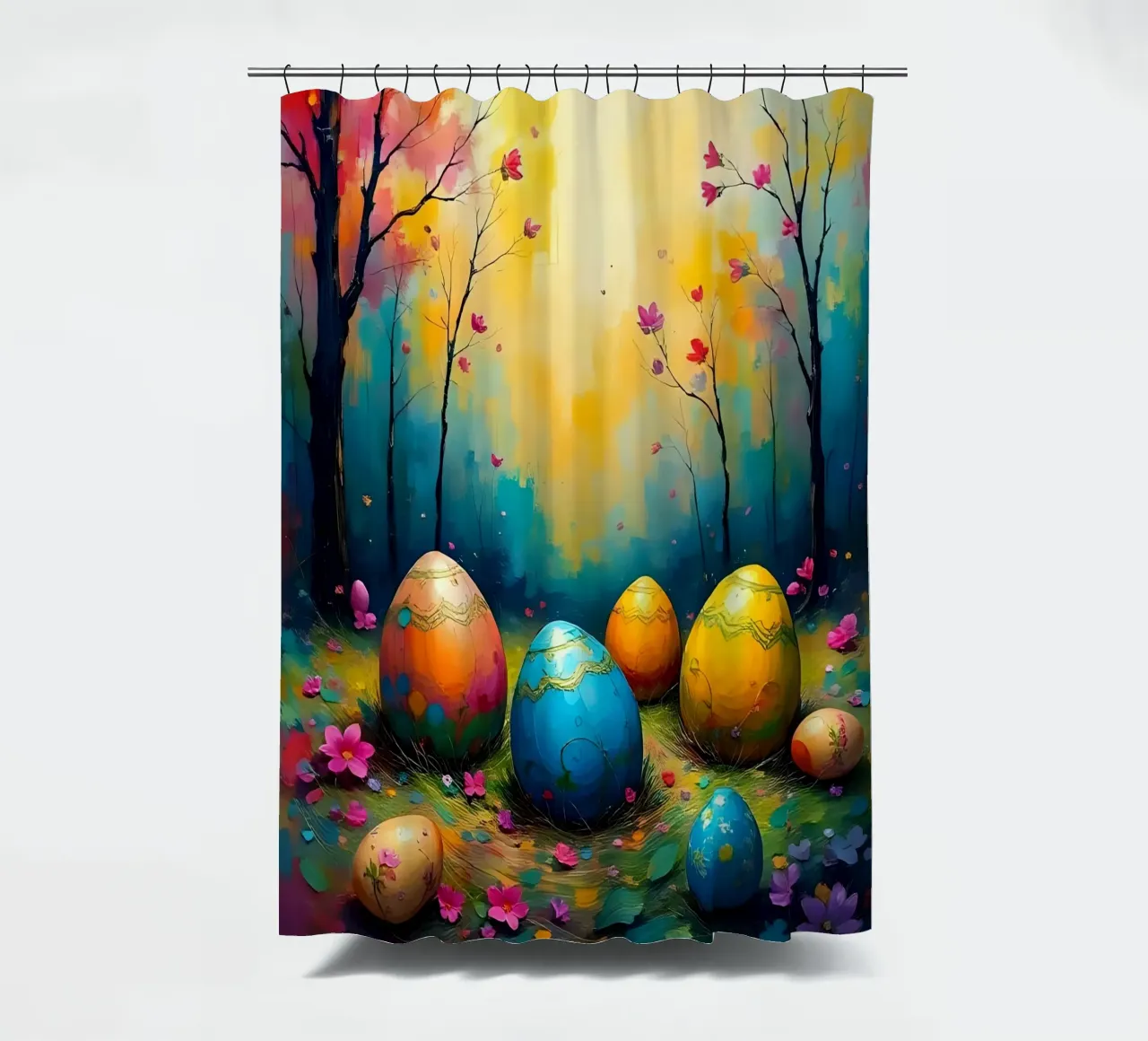 Easter_style_B_2 shower curtain by Farb- und Blütenzauber by LK