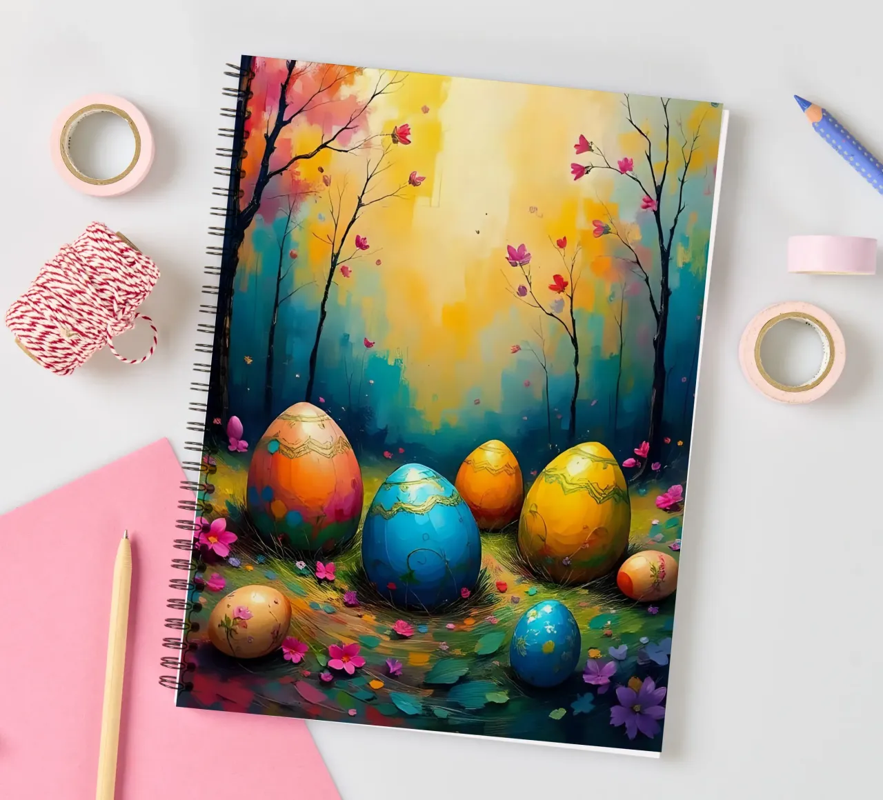 Easter_style_B_2 spiral notebook by Farb- und Blütenzauber by LK