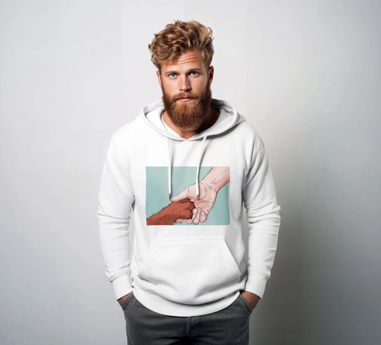Trust Paw-in-Hand felpa con cappuccio da Timeless Huse