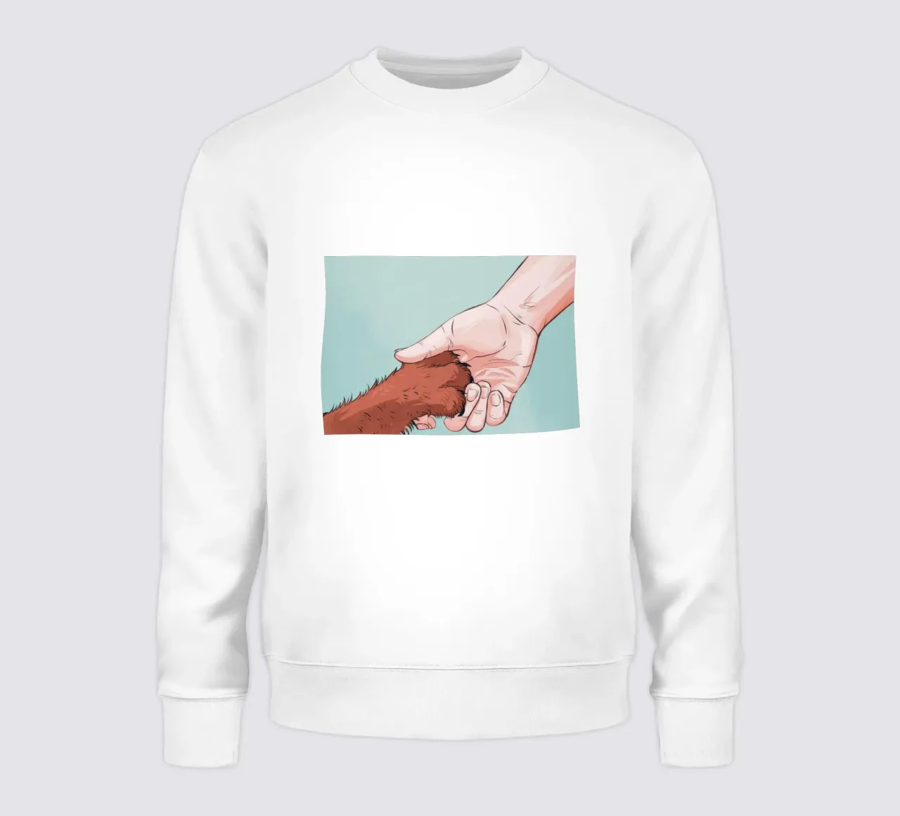 Paw-in-Hand Trust sweatshirt by Timeless Huse