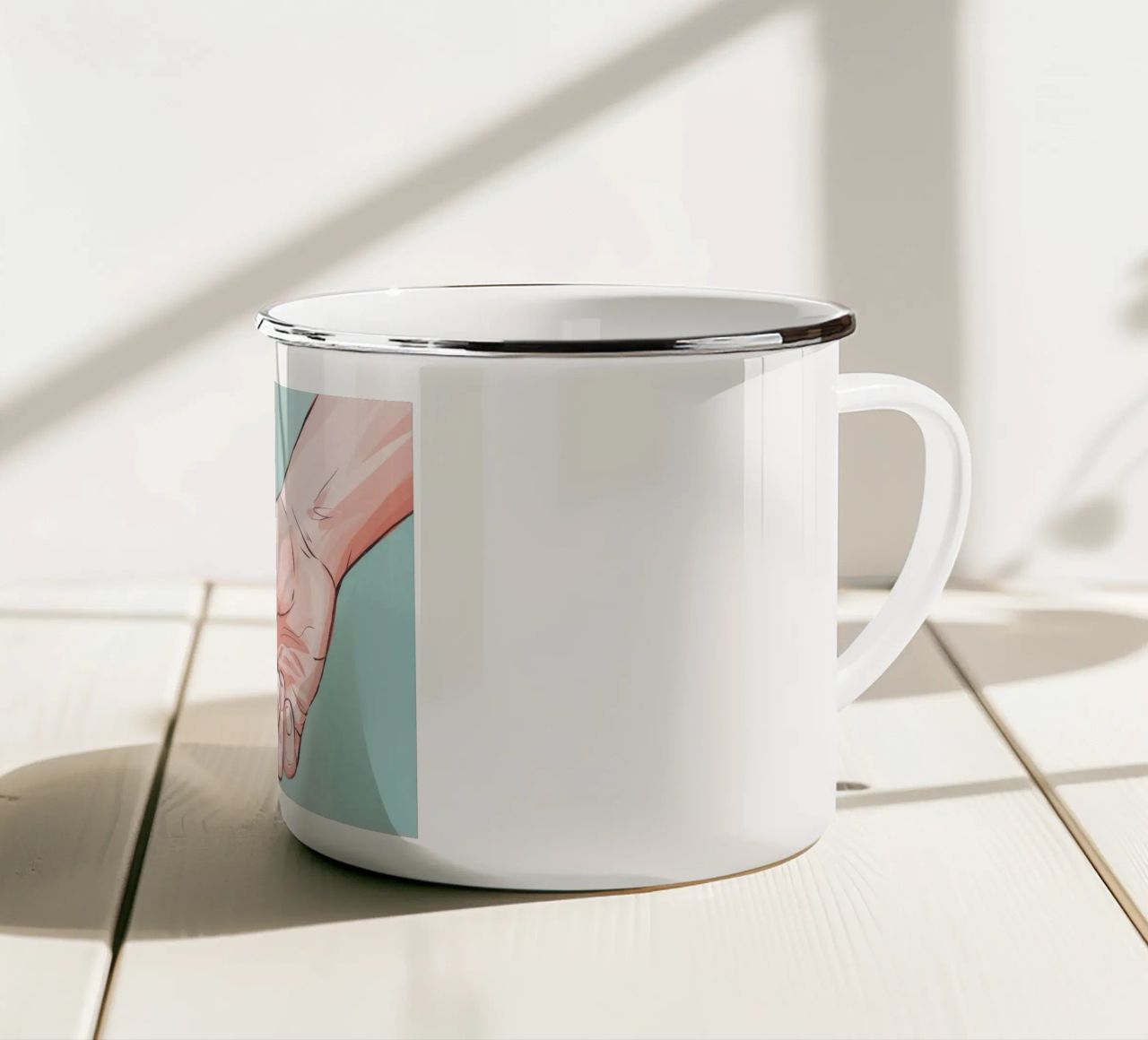 Trust Paw-in-Hand tazza in smalto da Timeless Huse