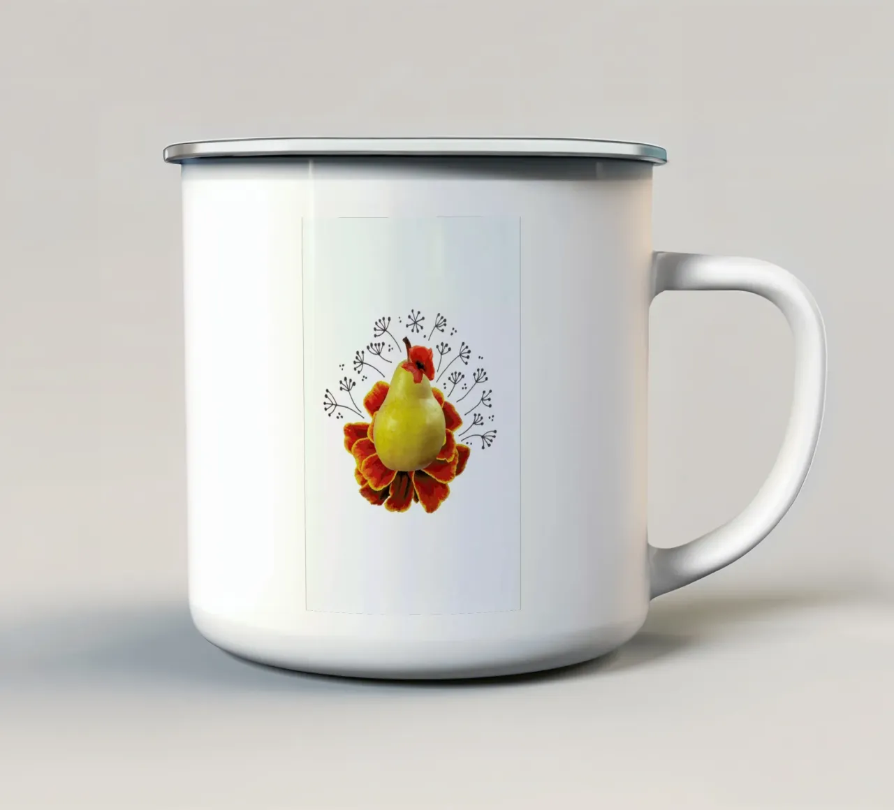 Pear Collage tazza in smalto da Miles of Light