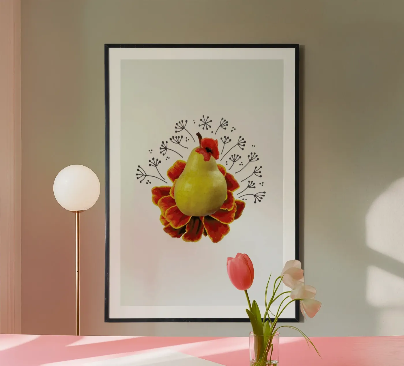 Pear Collage poster by Miles of Light